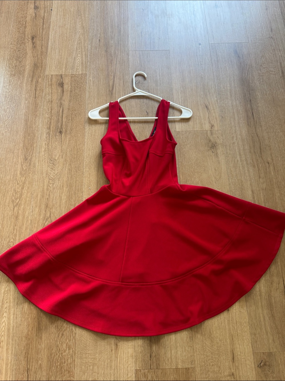 Lulu's Vibrant Red Fit & Flare Mini Dress